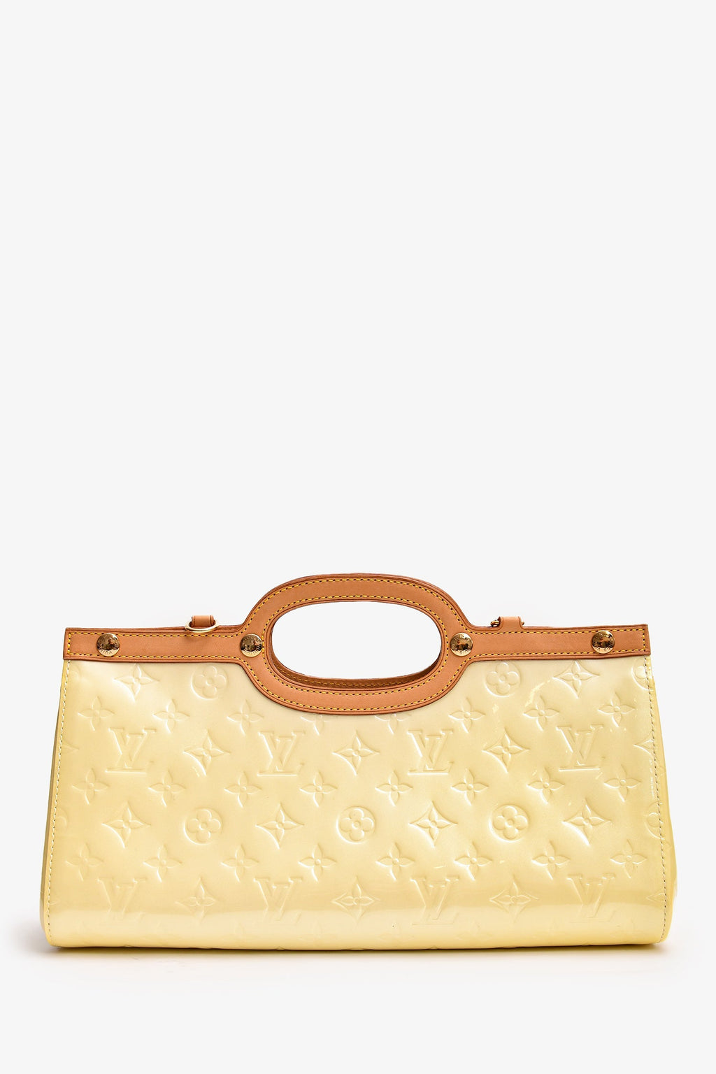 Louis Vuitton 2006 Yellow Vernis Roxbury Top Handle with Strap