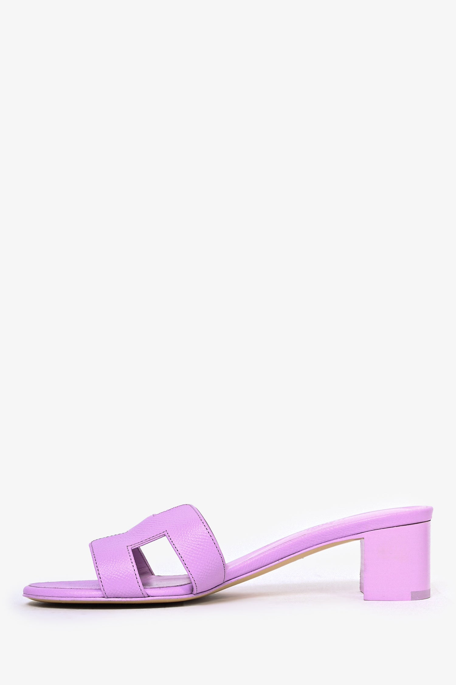 Hermès Lilac Leather Oasis Sandals Size 37
