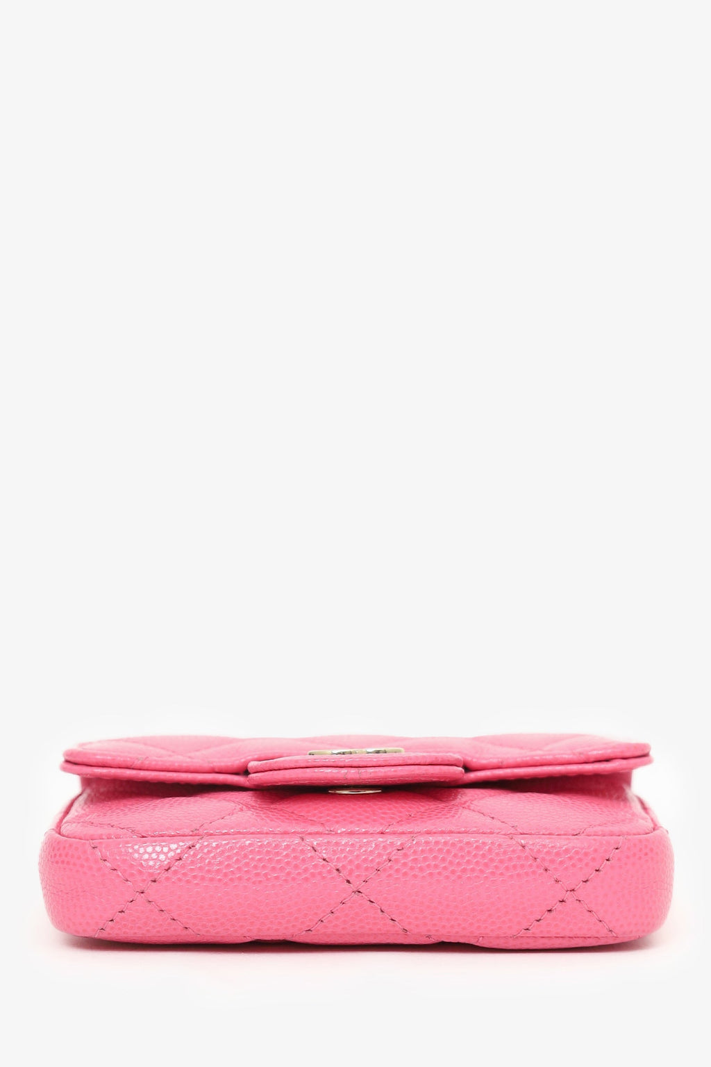 Pre-Loved Chanel™ Chanel 2019/20 Pink Caviar Leather Quilted Classic Flap Belt Bag