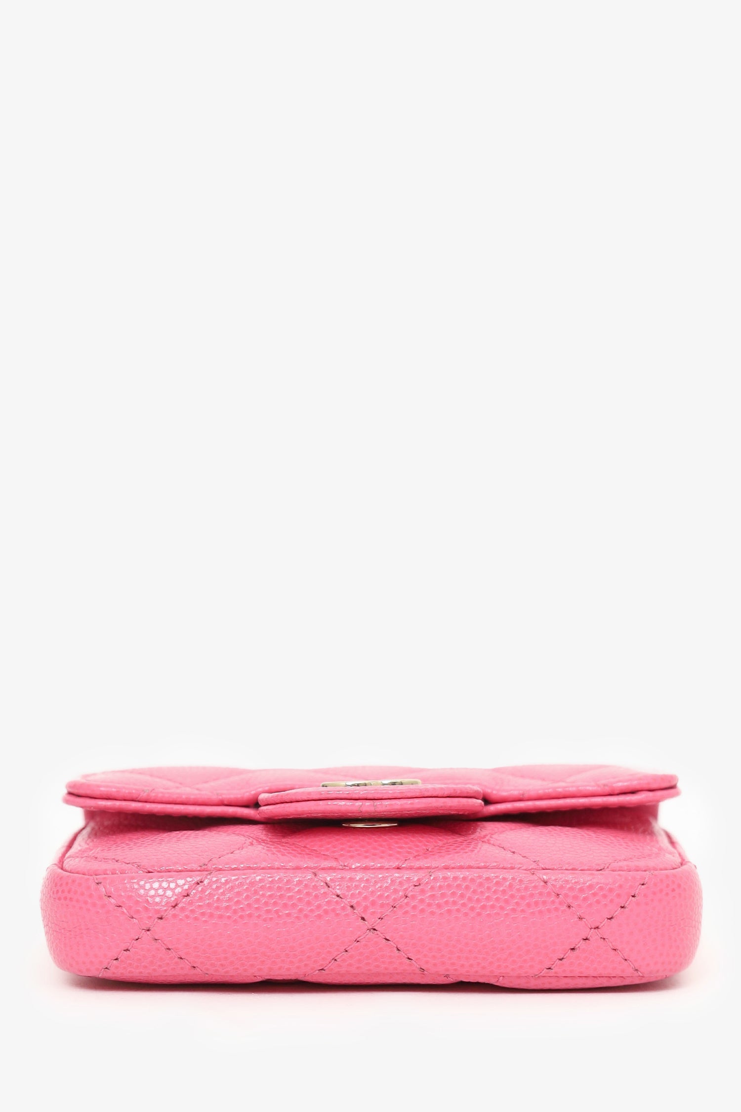 Pre-Loved Chanel™ Chanel 2019/20 Pink Caviar Leather Quilted Classic Flap Belt Bag