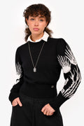 Pre-Loved Chanel™ 2021 Black Cashmere 'Le Château des Dames Sweater' Size 36