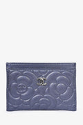 Pre-Loved Chanel™ 2019-20 Purple Leather CC Camelia  Holder