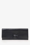 Hermès 2006 Black Chamonix Leather Maharani Clutch