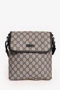 Gucci Cream/Navy GG Supreme Messenger Bag