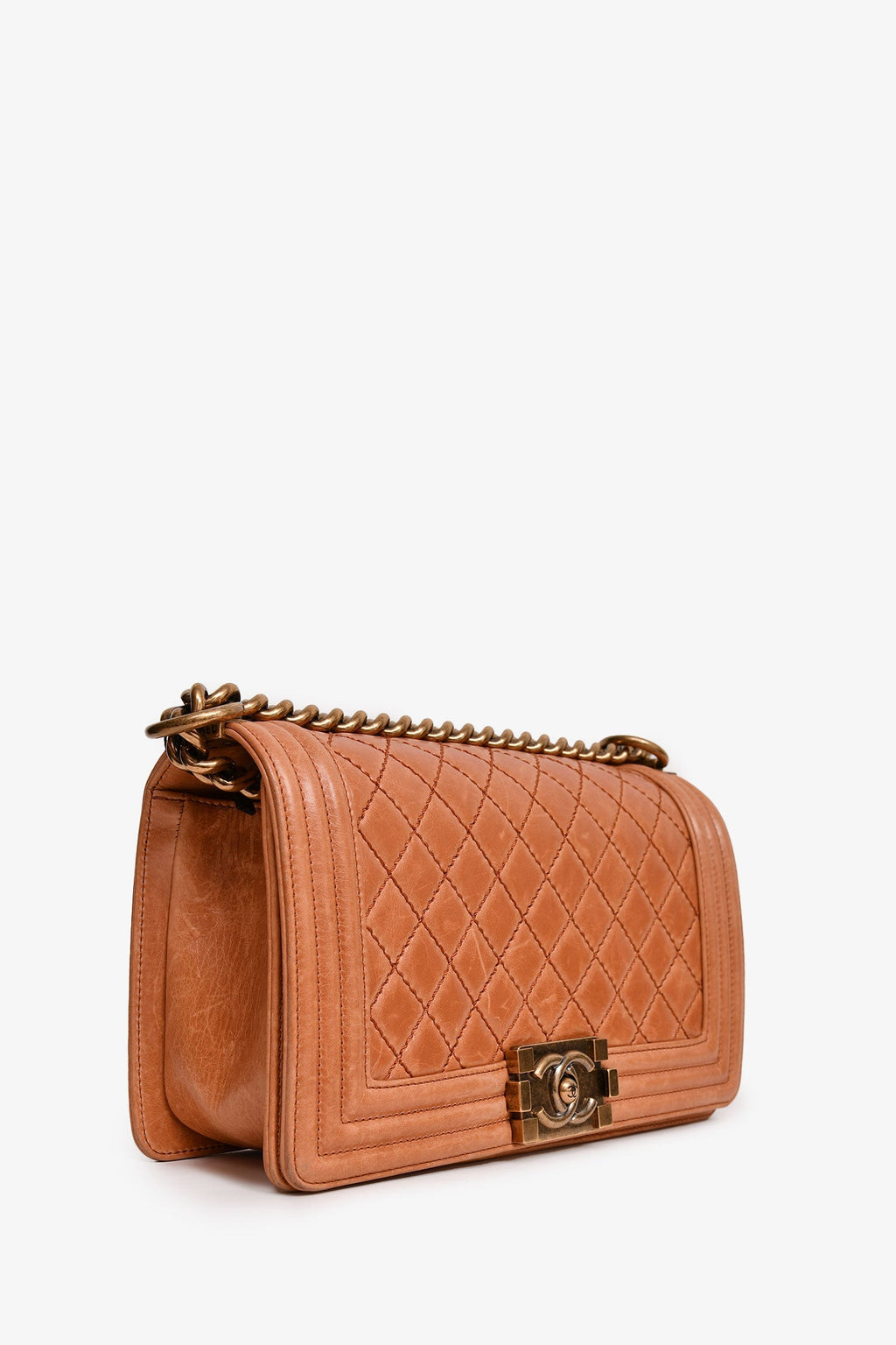 Pre-Loved Chanel™ 2012-13 Terracotta Small Boy Flap Bag (As Is)