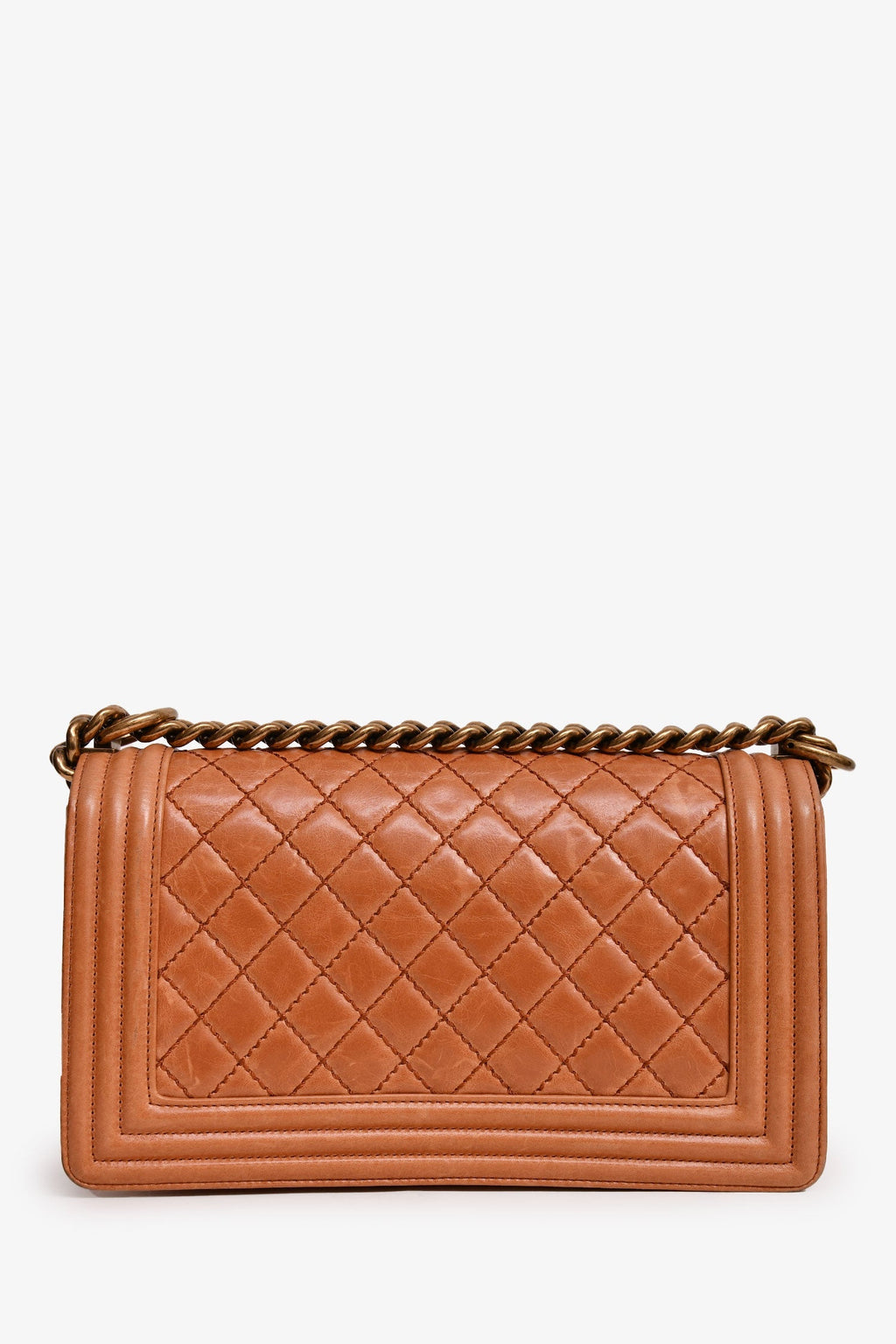 Pre-Loved Chanel™ 2012-13 Terracotta Small Boy Flap Bag (As Is)