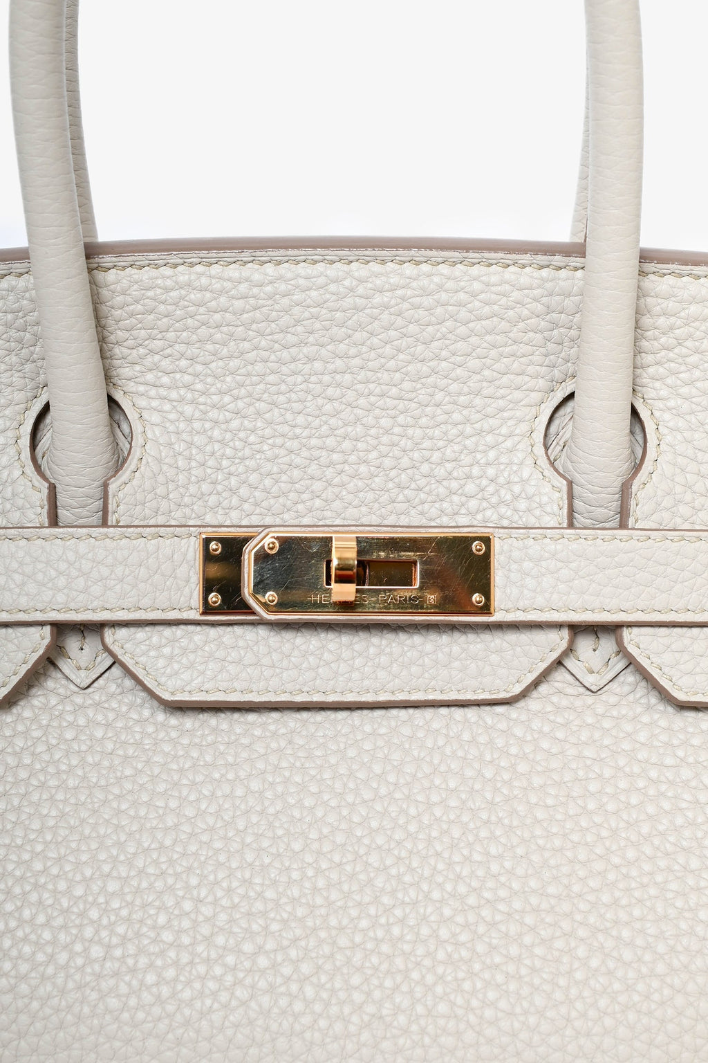 Hermès 2019 Beton Clemence Leather Birkin 30