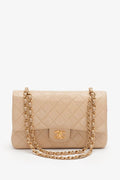 Pre-Loved Chanel™ Vintage Beige Lambskin Medium Classic Double Flap