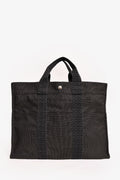 Hermès Grey Patterned Toile 'Herline' MM Tote