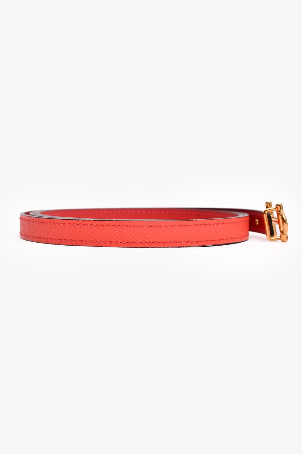 Hermès 2014 Red Epsom/Swift Leather Reversible Gamma Leather Belt Size 95