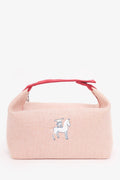 Hermès Red/Beige Canvas Large Bride-A-Brac Pouch