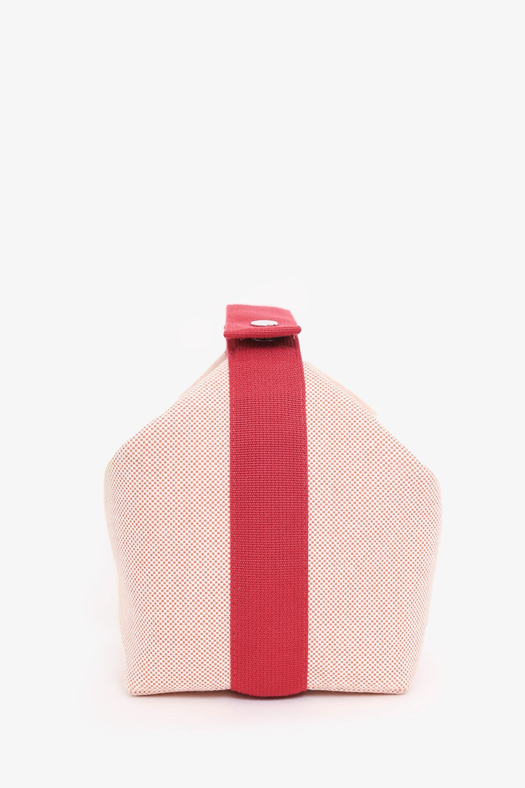 Hermès Red/Beige Canvas Large Bride-A-Brac Pouch