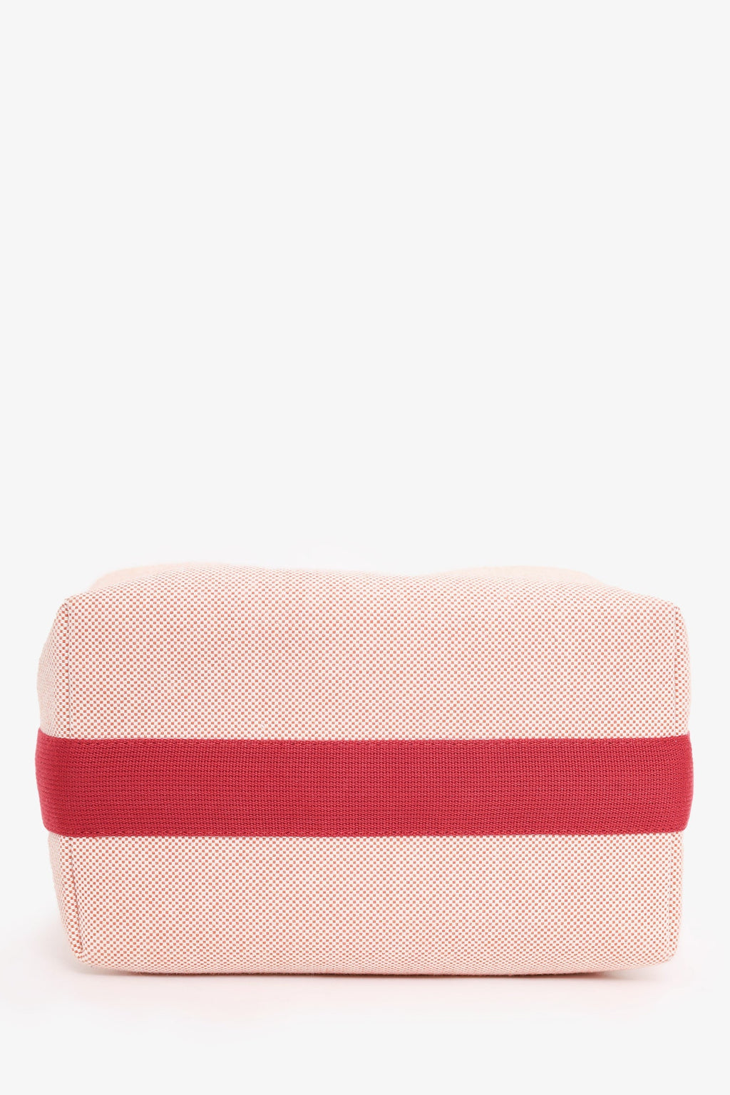 Hermès Red/Beige Canvas Large Bride-A-Brac Pouch
