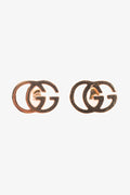 Gucci 18K Yellow Gold Running G Stud Earrings