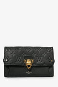 Louis Vuitton 2019 Black Empreinte Leather 'Vavin' Wallet on Chain Bag