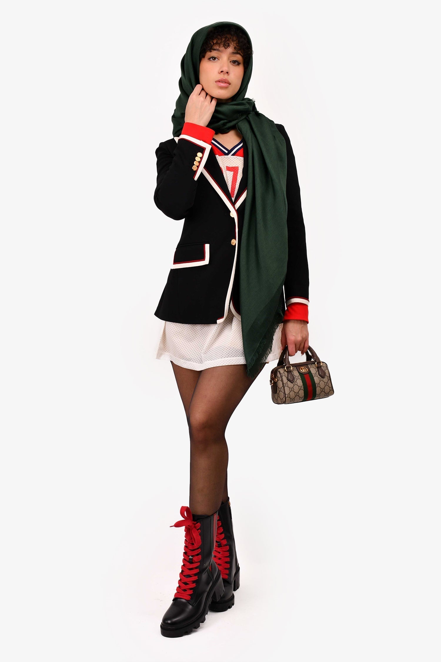 Gucci 2019 Runway Black 'Cady' Blazer Size 36
