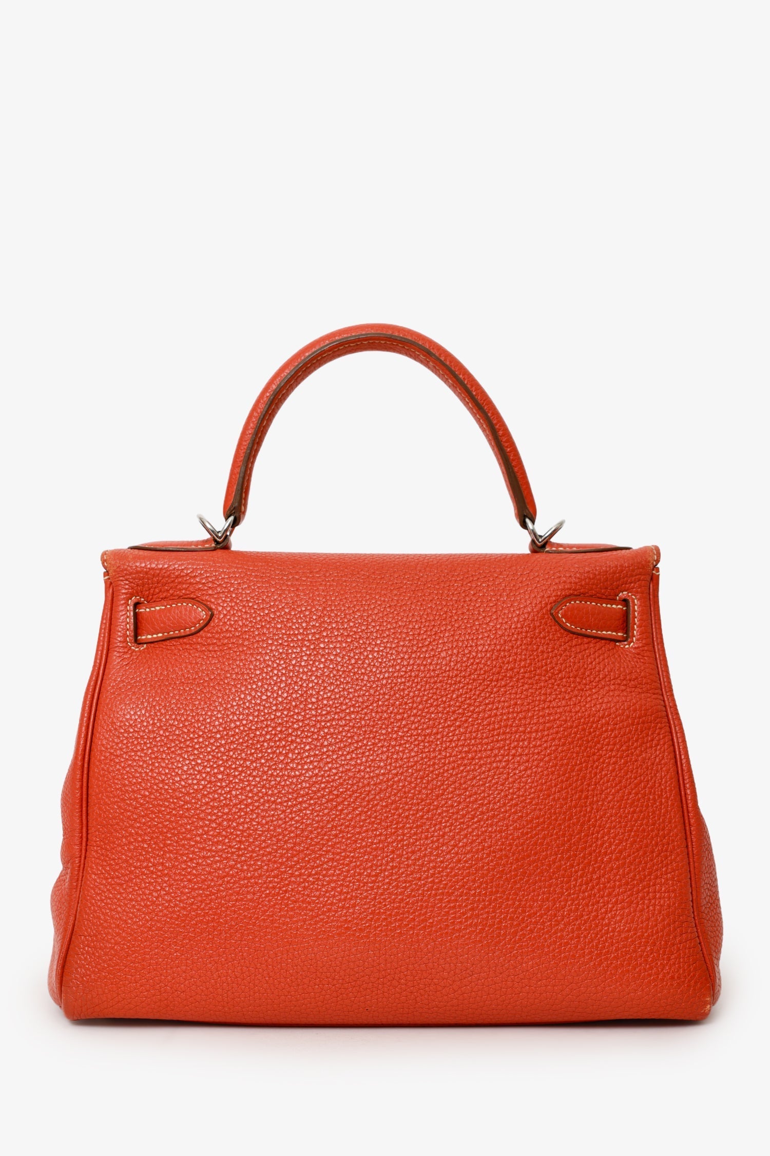 Hermès 2011 9M Salmon Togo Leather Kelly 28 Top Handle with Strap
