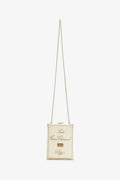Pre-Loved Chanel™ 2017-18 White Lambskin Paris-Cosmopolite Coco In Ritz Clutch with Chain