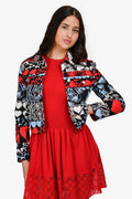 Hermès Blue/Red Denim 'Wild' Jacket Size 36
