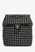 Pre-Loved Chanel™ 2016 Black/Silver Tweed 'Urban Spirit' Backpack