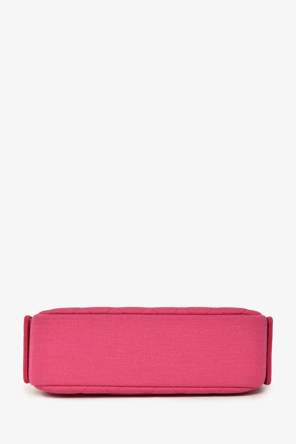 Pre-Loved Chanel™ 2019-20 Fuchsia Quilted Jersey Zip Double Chain Bag