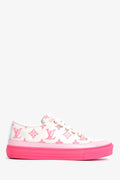 Louis Vuitton White/Fuchsia Monogram 'Stellar' Low Top Sneakers Size 36.5