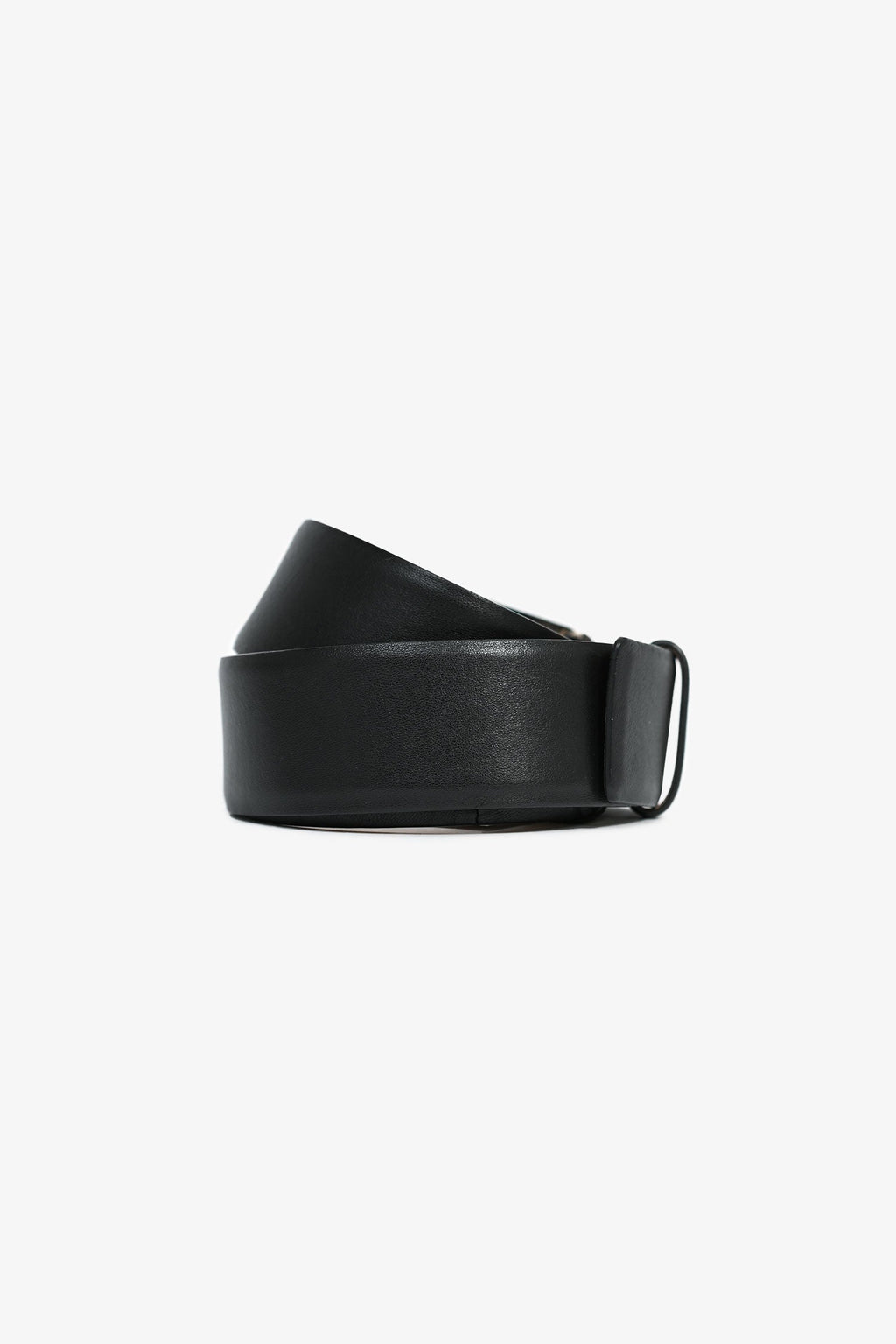 Pre-Loved Chanel™ Black Leather Enchained Buckle CC Wide Belt Size 90