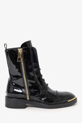 Louis Vuitton Patent Leather Combat Boots Size 37