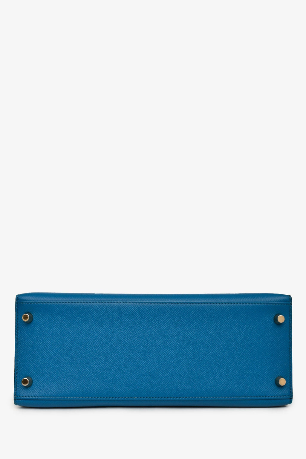 Hermès 2014 Blue Epsom Leather Kelly 28 GHW With Strap