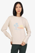 Saint Laurent Beige Waiting For Sunset Embroidered Sweater Size M