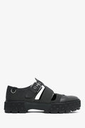 Hermès Grey Leather/Canvas Fisherman Shoe Size 41