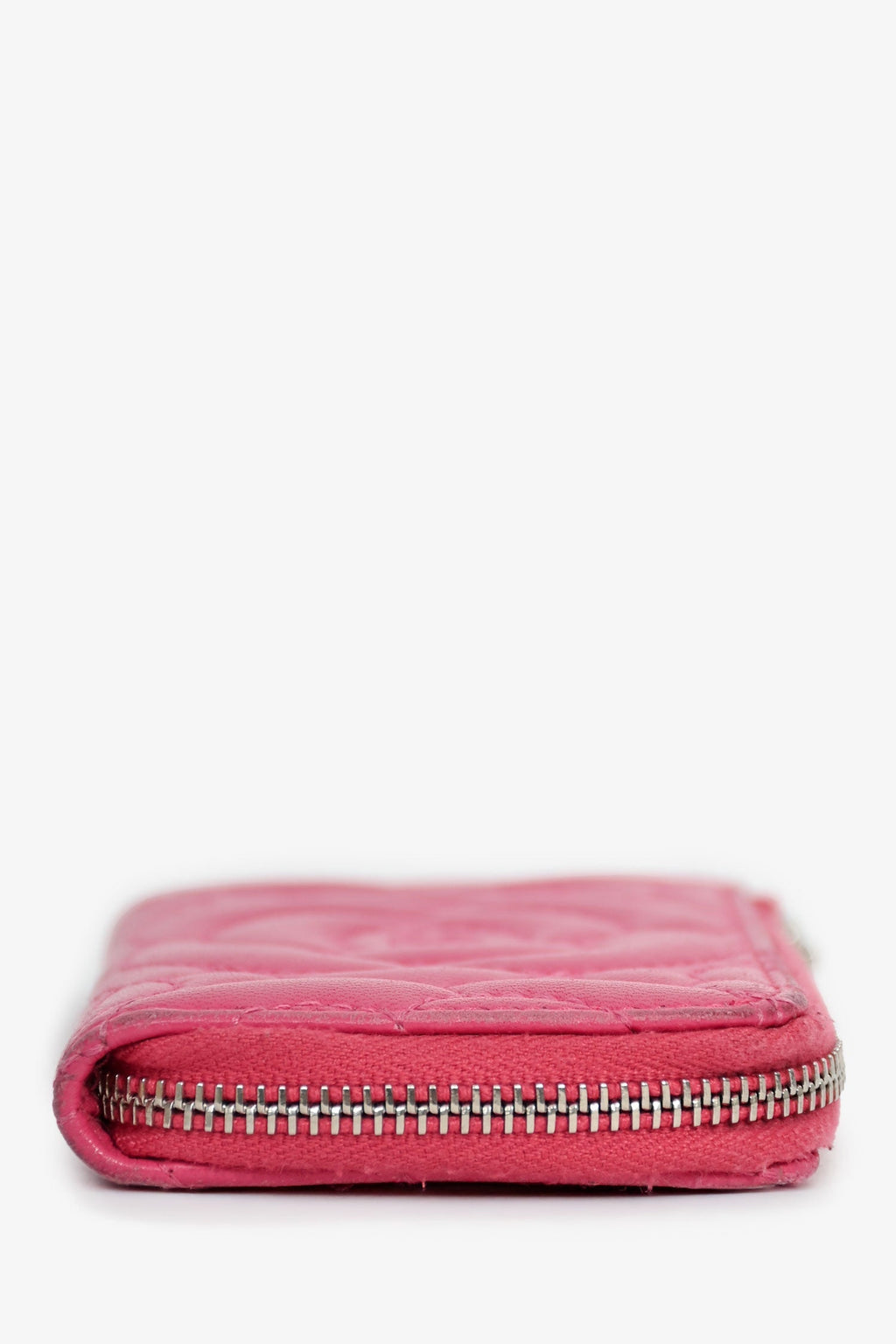 Pre-Loved Chanel™ 2017-18 Hot Pink Camellia Flower Key Ring  Holder