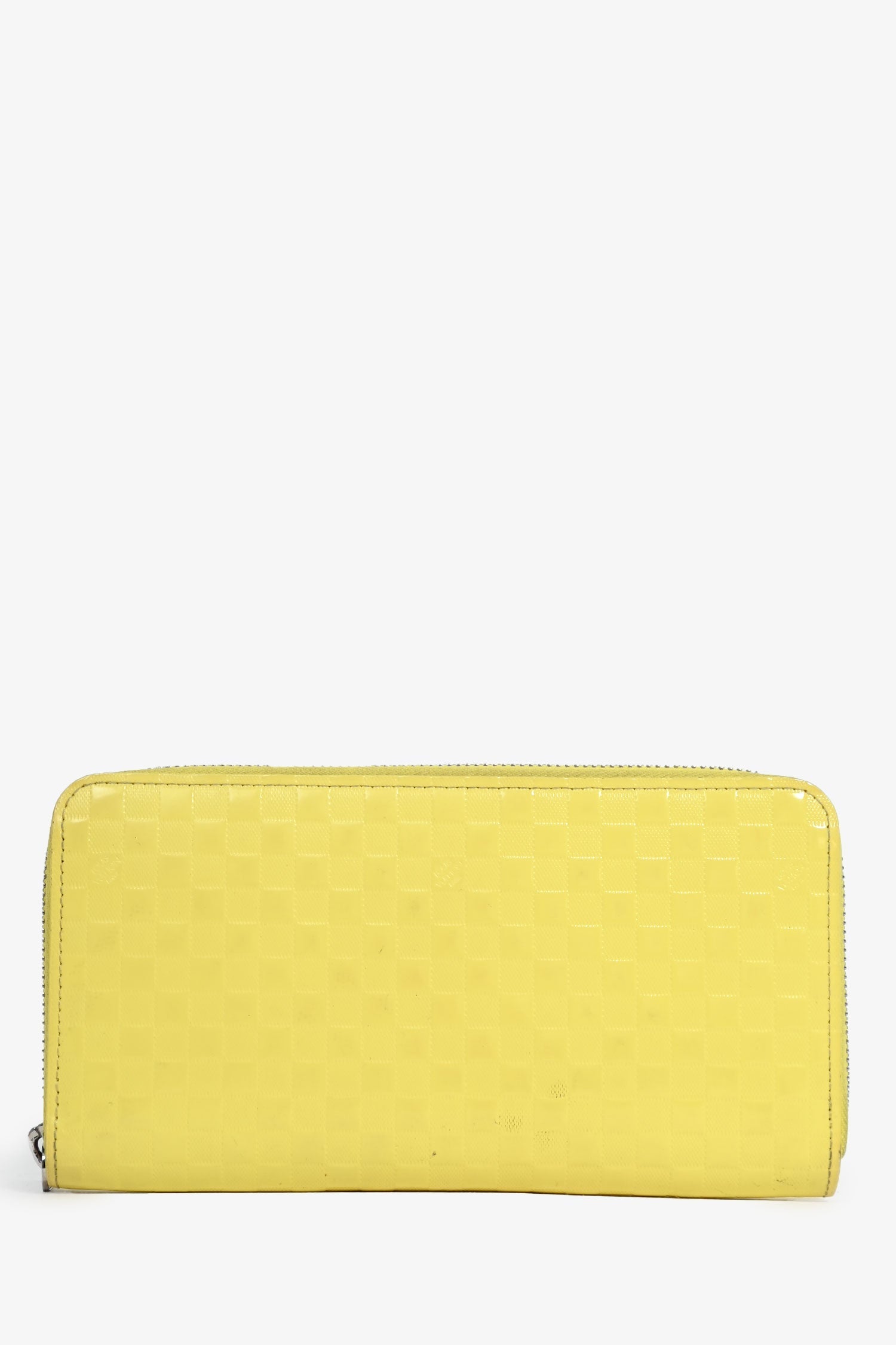 Louis Vuitton 2013 Yellow Damier Leather 'Facette' Long Zippy Wallet