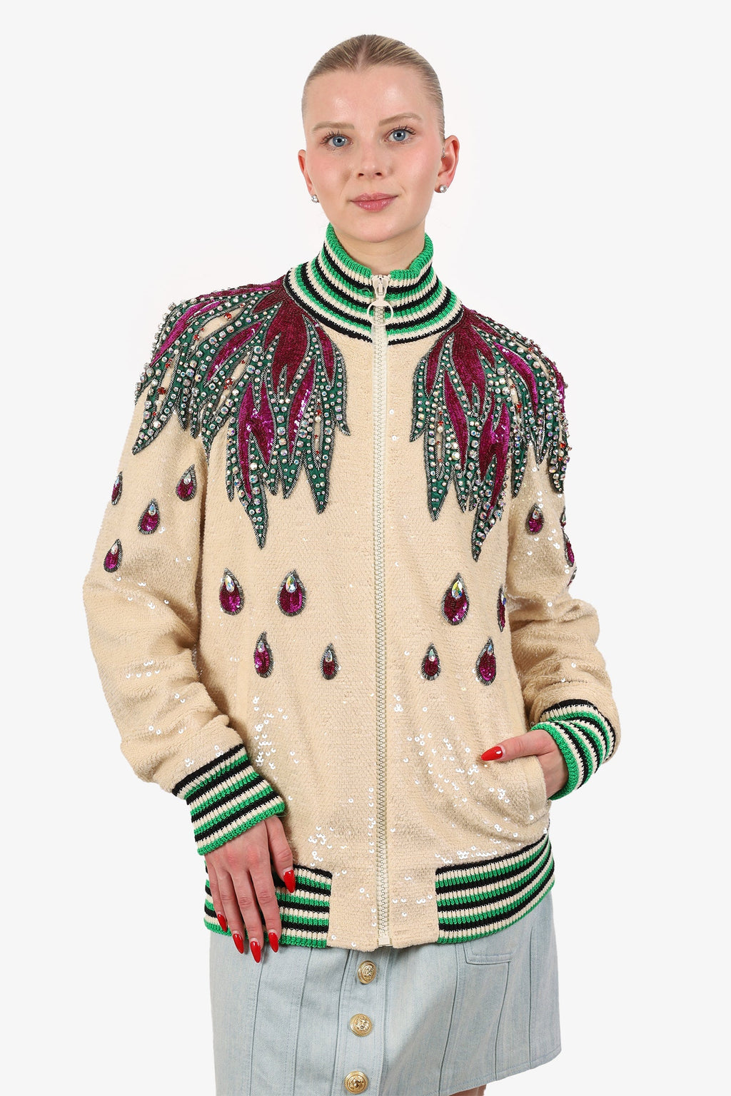Gucci Runway Sequin Bomber Size M