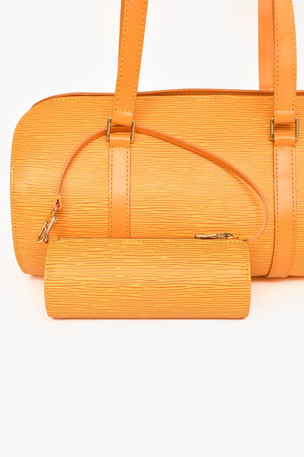 Louis Vuitton 2003 Yellow Epi Leather 'Soufflot Duo' Papillon Shoulder Bag