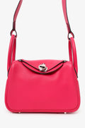 Hermès 2021 Rose Mexico/Rouge Piment Swift Leather Mini Lindy