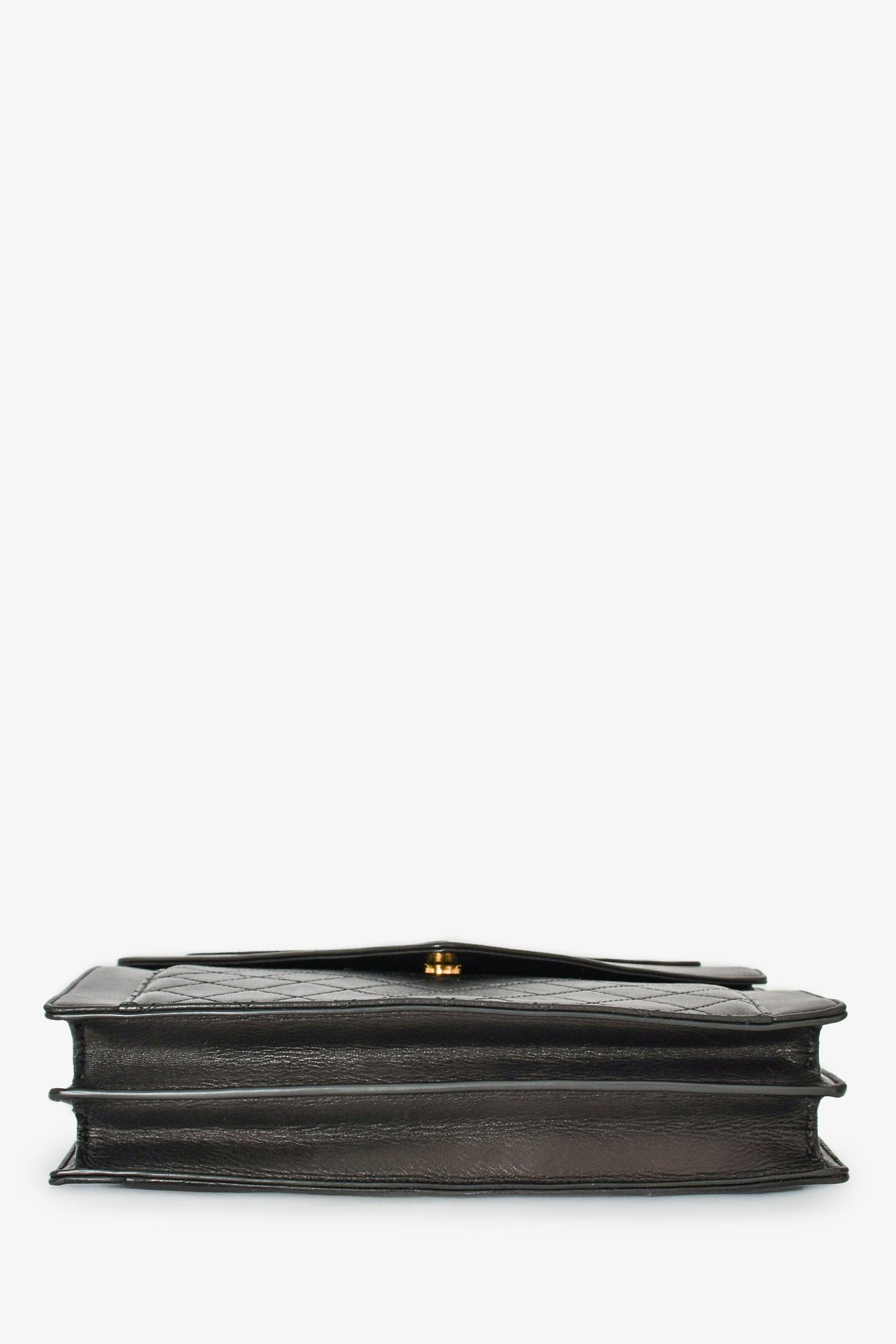 Saint Laurent 2021 Black Quilted Lambskin Gaby Satchel