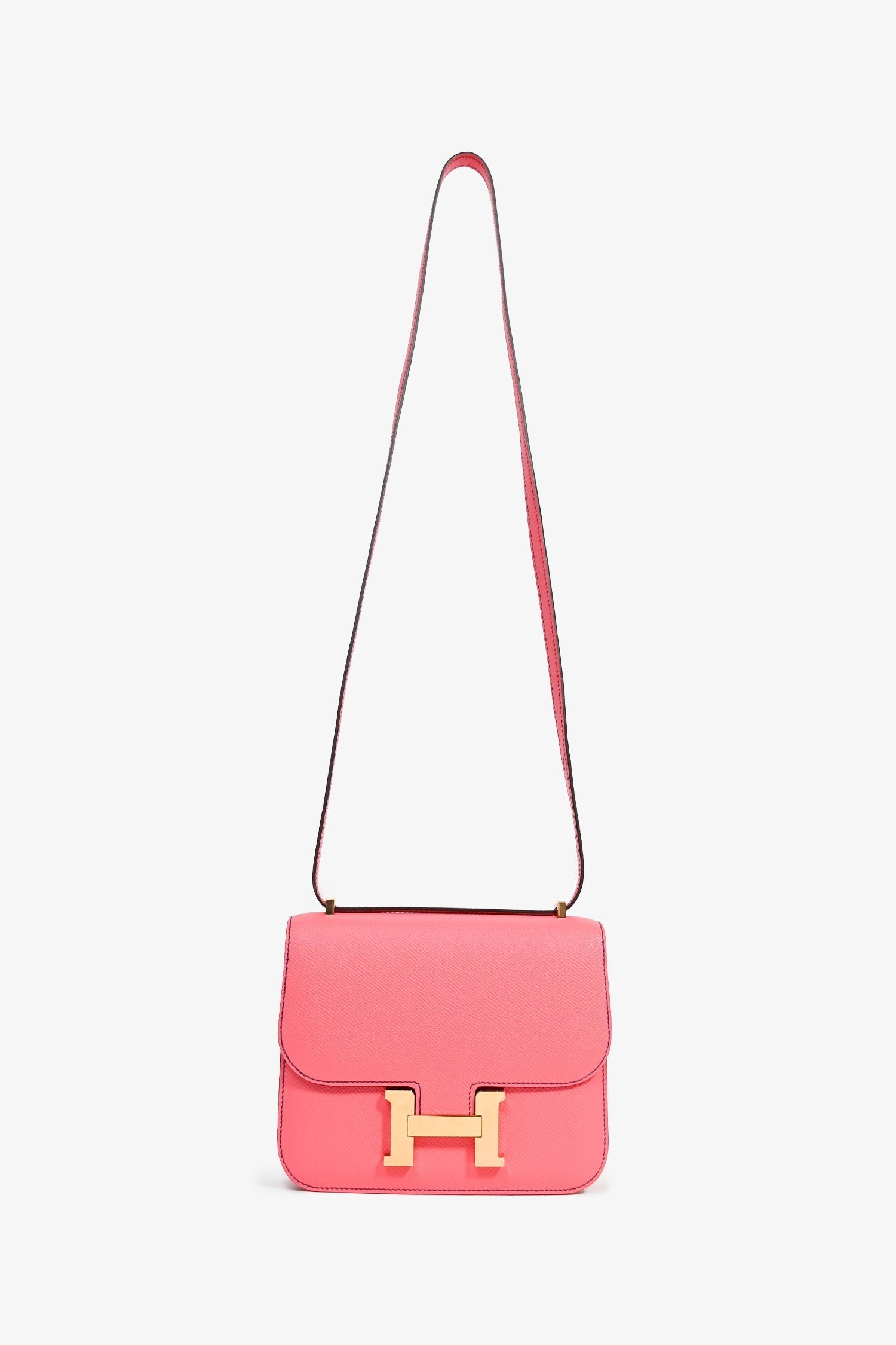 Hermès Pink Epsom Leather Constance 18