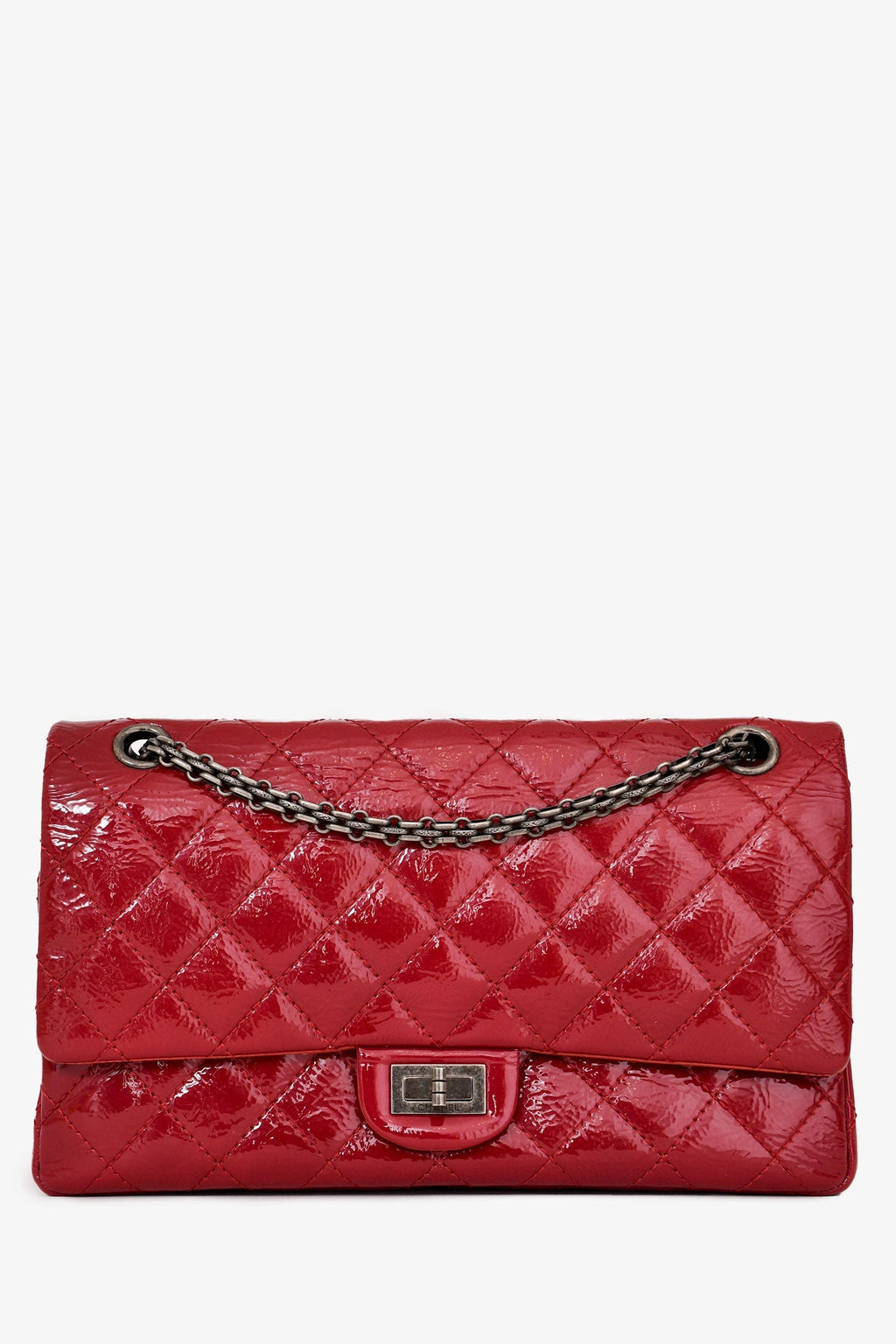 Pre-Loved Chanel™ 2010-11 Red Patent Leather Reissue 226 2.55 Flap Bag