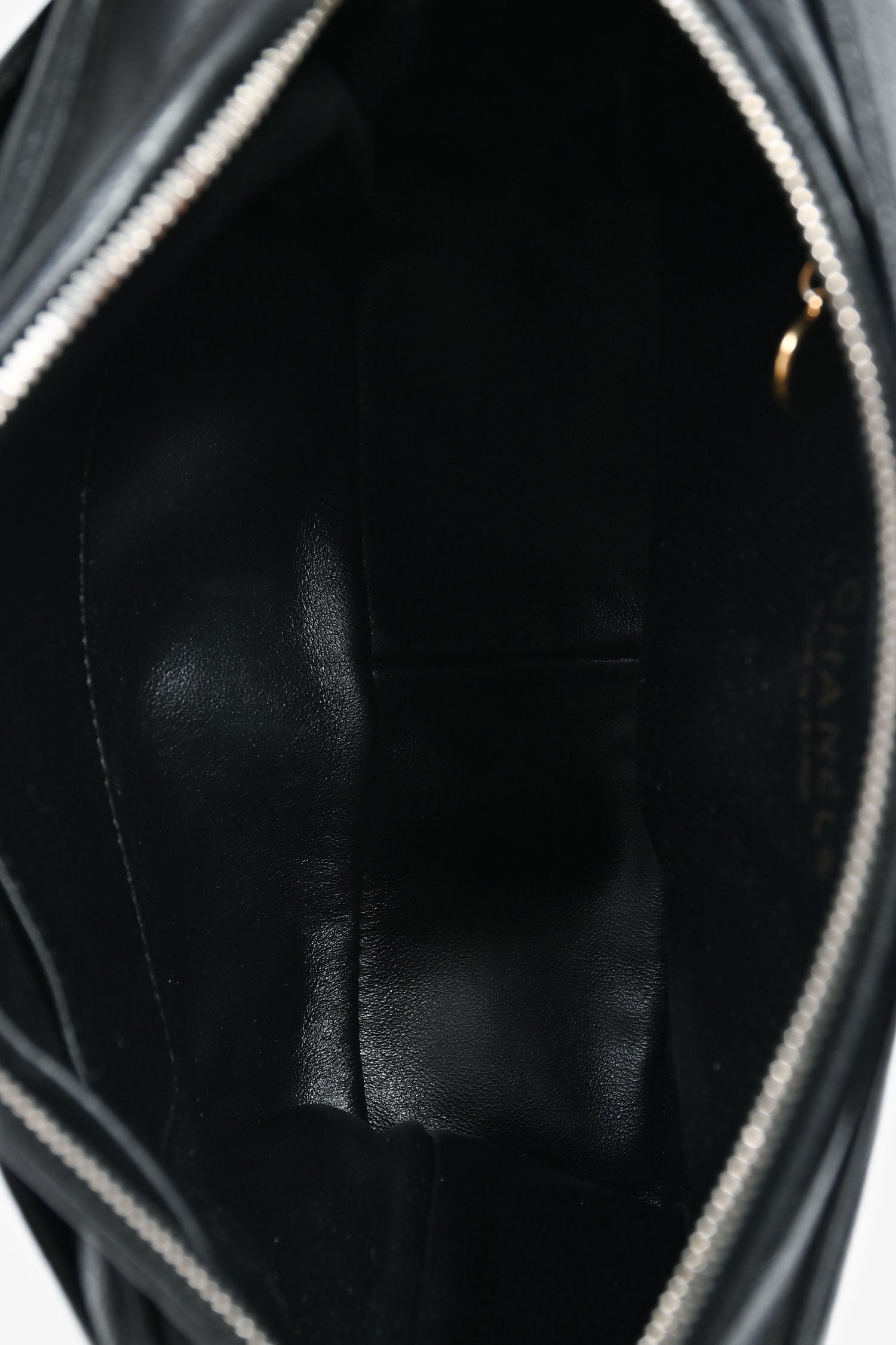 Pre-Loved Chanel™ 1986-1988 Black Caviar Leather Triple CC Logo Crossbody