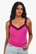 Pre-Loved Chanel™ Autumn 2020 Fuchsia/Purple Cashmere Tank Top Size 36
