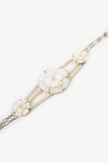 Pre-Loved Chanel™ Mother-of-Pearl Camellia Flower Bracelet