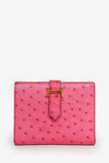 Hermès 2016 Magenta Ostrich leather 'H' Bearn Compact Wallet