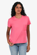 Hermès Pink Embroidered Pocket T-Shirt Size 38