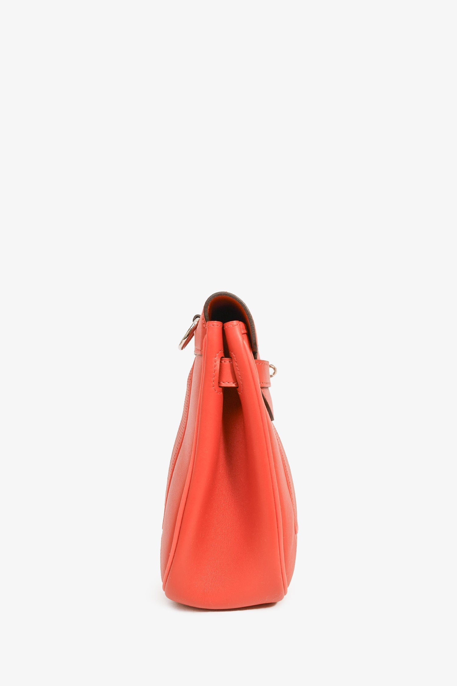 Hermès 2014 Red Perforated Swift Leather 'Berline' 28 Crossbody