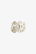 Hermès Silver Large 'Chaine D'Ancre Enchainee' Ring Size 57