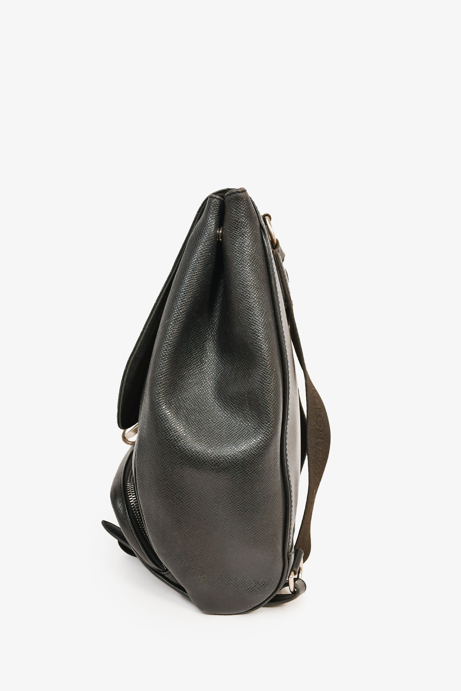 Louis Vuitton 2000 Black Leather 'Taiga Cassiar' Backpack