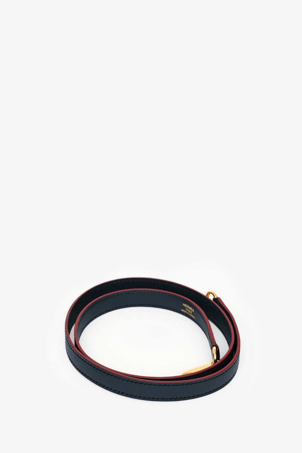 Hermès 2016 Blue Indigo/Rouge H Trim Epsom Leather Contour Sellier Kelly 32 With Strap GHW