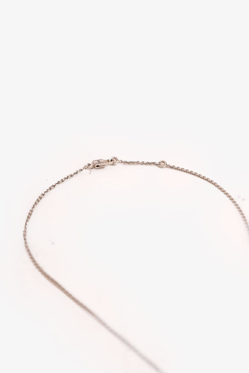 Hermès 18K White Gold Diamond 'Cadenas' Lock Pendant
