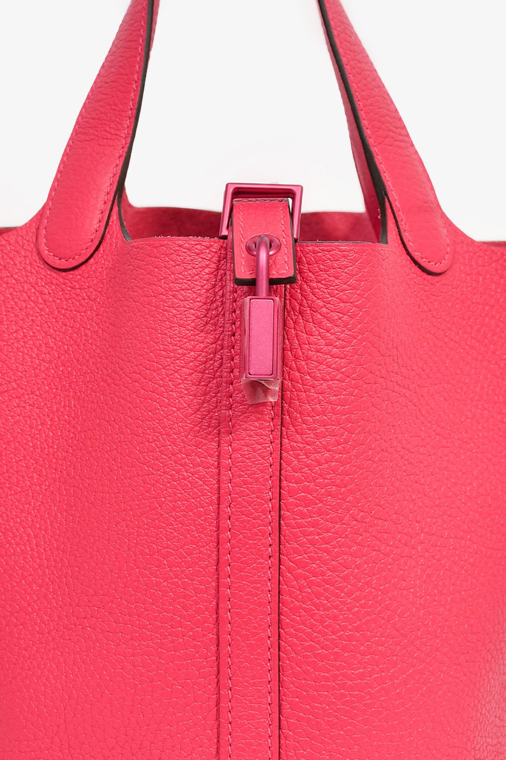 Hermès 2023 Limited Edition Rose Mexico Togo Picotin Monochrome Lock 18